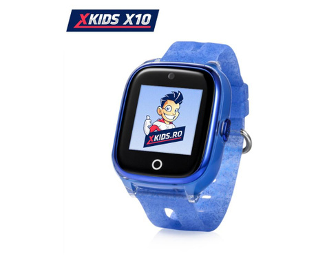 Ceas Smartwatch Pentru Copii Xkids X10 cu Functie Telefon, Localizare GPS, Apel monitorizare, Camera, Pedometru, SOS, IP54, Alba