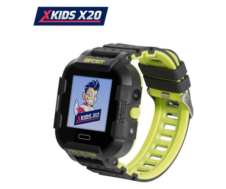 Ceas Smartwatch Pentru Copii Xkids X20 cu Functie Telefon, Localizare GPS, Apel monitorizare, Camera, Pedometru, SOS, IP54, Inca