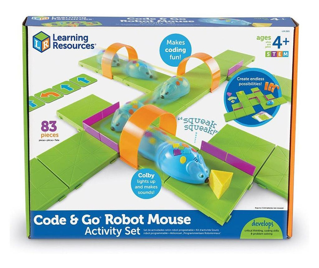 Set mouse-robot, Programare pentru copii, Learning Resources, LER2831  41x46x10 cm