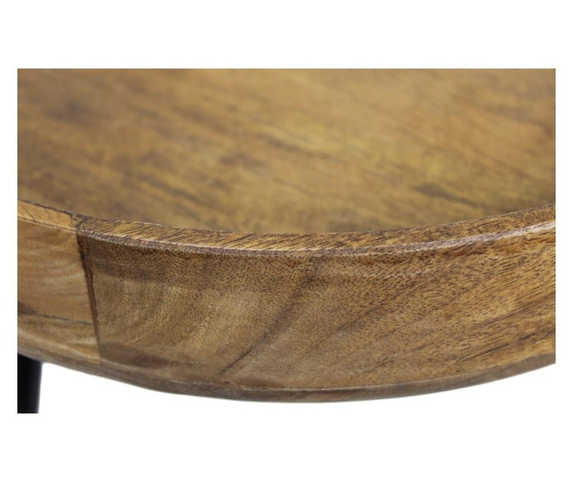 Masuta Hsm Collection, Ventura Young Industrial, lemn de mango lucrat manual, 40x40x42 cm