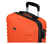 Куфар за ръчен багаж , с 4 колела и шифър, ABS, 55х36х20 cм, 38 Л, Оранжев