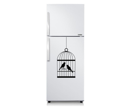 Sticker decorativ pentru frigider Fun In Kitchen, vinilin, 60x29 cm, negru