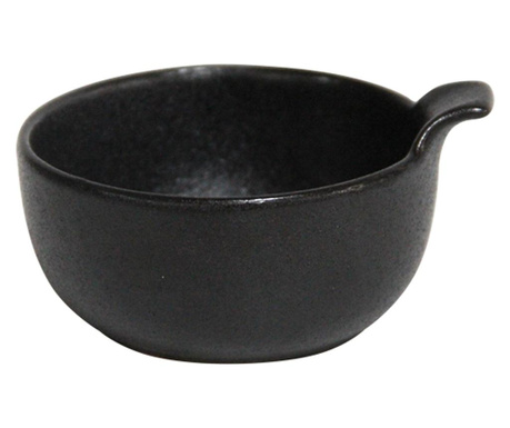 CULINARO BLACK CERAMIC Bol pentru sos cu maner din ceramica 9xh6cm