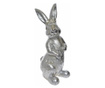 Decoratiune Ewax, Rabbit, polirasina, 19x17x45 cm, argintiu
