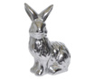 Decoratiune Ewax, Rabbit, polirasina, 16x10x23 cm, argintiu