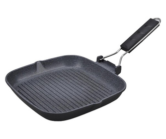 Tigaie grill Muhler, Muhler, aluminiu, negru, 24x24x4 cm
