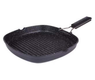 Tigaie grill Muhler, Muhler, aluminiu, negru, 28x28x4 cm