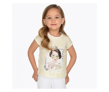 Tricou in dungi cu imprimeu printese pentru fetite  98 cm