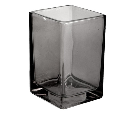 Pahar pentru baie Versa, sticla, 7x7x10 cm, negru