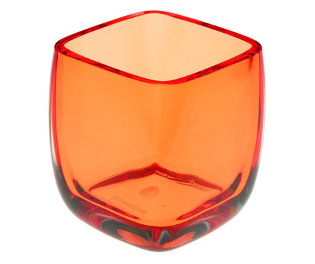 Pahar pentru baie Versa, plastic, 7x7x8 cm, portocaliu