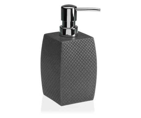 Dispenser pentru sapun lichid Versa, ceramica, 8x8x19 cm, gri