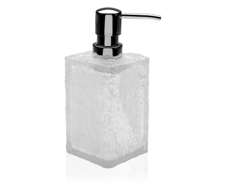 Dispenser pentru sapun lichid Versa, sticla, 8x8x17 cm, transparent