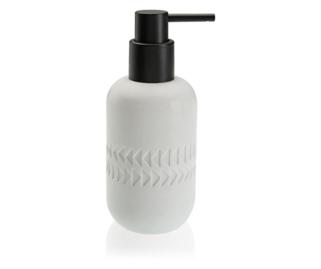 Dispenser pentru sapun lichid Versa, ceramica, 7x7x18 cm, alb
