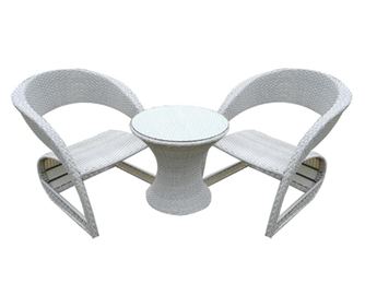 RAKI set mobilier terasa corsica masa rotunda 60x60cm, cu 2 fotolii 90x70x65cm, din ratan sintetic