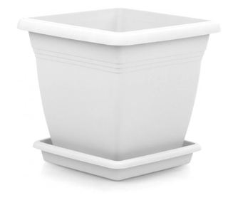 SERINOVA VILA Ghiveci patrat pentru flori 40x40xh36cm 32l culoare alba