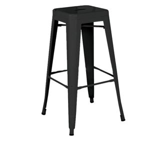 RAKI Scaun metalic bar negru 43x43x76cm