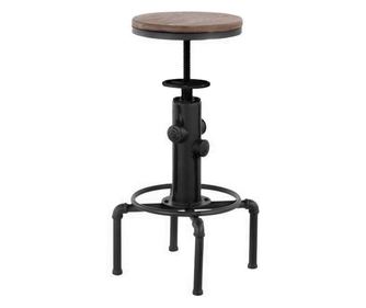 RAKI RETRO Scaun bar cu inaltime reglabila 33xh60-75cm BLACK
