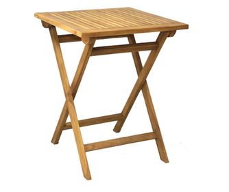RAKI Masa plianta din lemn de tec 60x60xh75cm cu finisaj natural