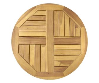 RAKI Blat masa rotund din lemn de tec 60xh2,8cm cu finisaj natural