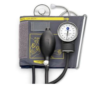 Tensiometru mecanic little doctor ld 71a, profesional, stetoscop atasat, manometru din metal  11.5 x 18.5 x 7.5 cm