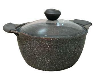 Тенджера OMS-Granite 24x13 см, алуминий, сива