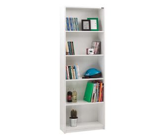 Biblioteca Adore Nurdan, 5 rafturi, 58 x 170 x 23 cm - Alb