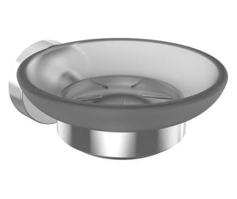 Стъклена сапунерка round  12.8x5.15x5.4 см