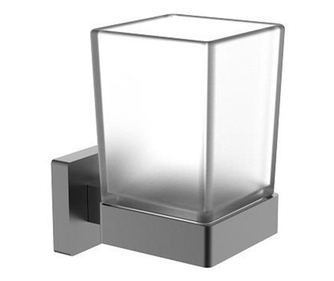 Чаша за четки за зъби square черен мат  9.2x6.4x10.65 см