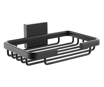 Решетъчна сапунерка square черен мат  10.65x15x4.7 см