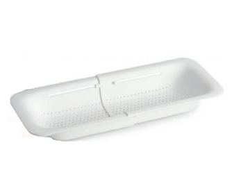 Strecuratoare extensibila Zeller, plastic, 22.5x17.5x10 cm, alb