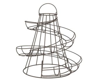 Crni željezni narančasti stalak 33 cm x 33 cm x 35 h