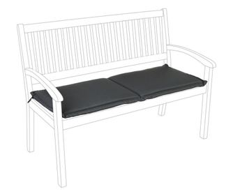 Jastuk za klupu 2 sjedala u antracit sivoj tkanini Nat 115 cm x 47 cm x 3 h