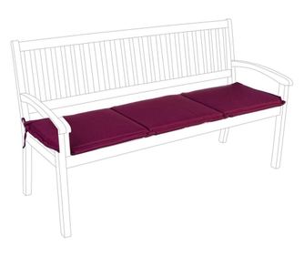 Padpárna 3 ülés bordó szövetből Nat 153 cm x 48 cm x 3 h