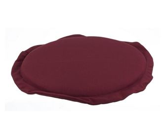 Okrogla sedežna blazina v bordo poli tkanini Ø 42 cm x 3 h