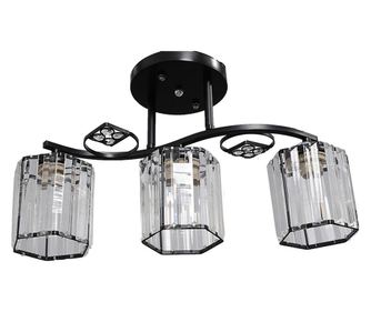 Плафониера bk/glass 3 x e 47, 220 v  26x39 см