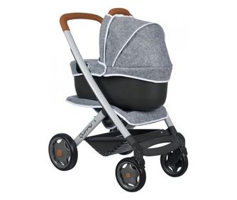 Carucior pentru papusi Smoby Quinny Combi 3 in 1 gri