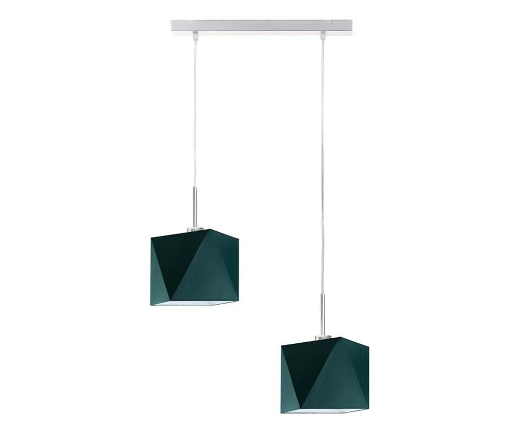 Lustră suspendată KOBE Crom Verde sticlă