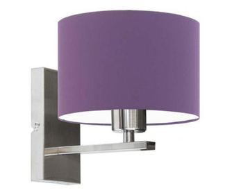 ELVORA Zidna lampa Brušeni čelik Ljubičasta