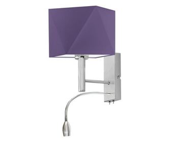 Lampă de perete SALEM Oțel periat Violet
