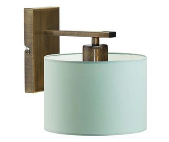 Nástěnná lampa SPLIT starožitné zlato máta