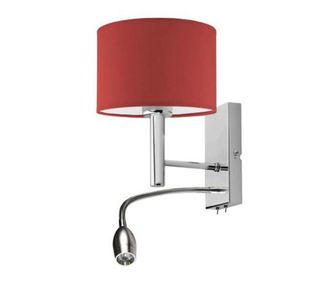Stenska svetilka FLORYDA krom rdeča