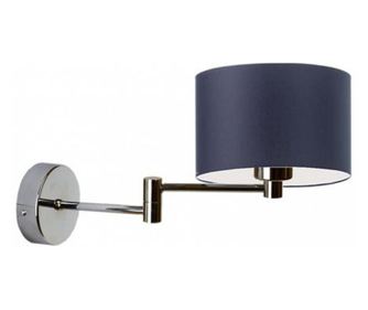 BRAGE Zidna Lampa Krom Tamnoplava