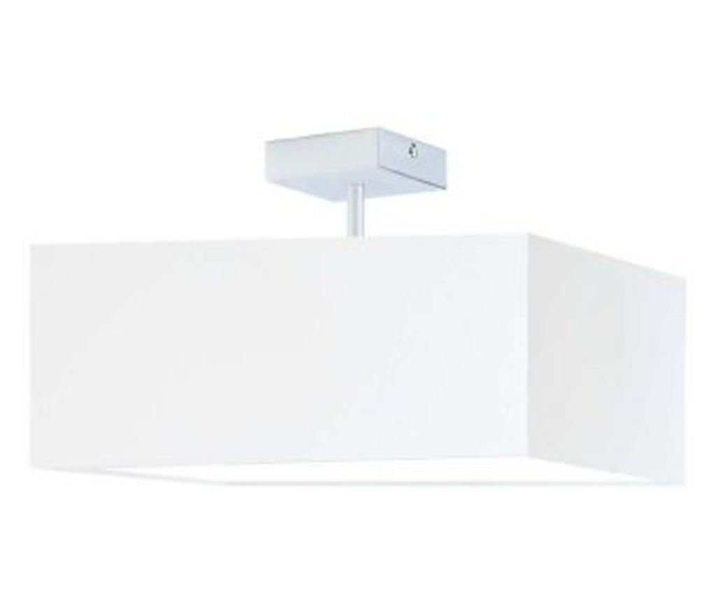 ALBA Nadometna stropna svetilka, brušeno jeklo, bela