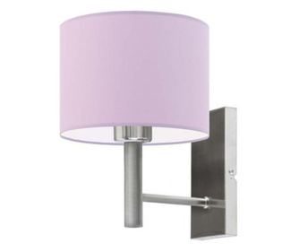 Lampă de perete TEGU, Oțel periat, Mov deschis