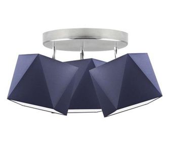 MINORKA Stropna svetilka, Brušeno jeklo, Temno modra
