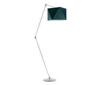 Lampadar OSAKA Argintiu Verde Sticlă