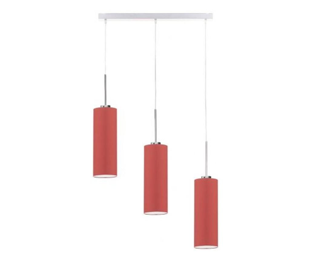 BORNEO Red Brushed Steel Pendant Lamp