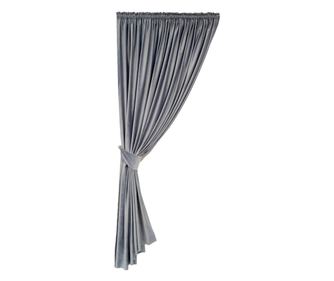 Draperie  din catifea,  gri perlat, cu rejansa, uni , opaca, 200x250