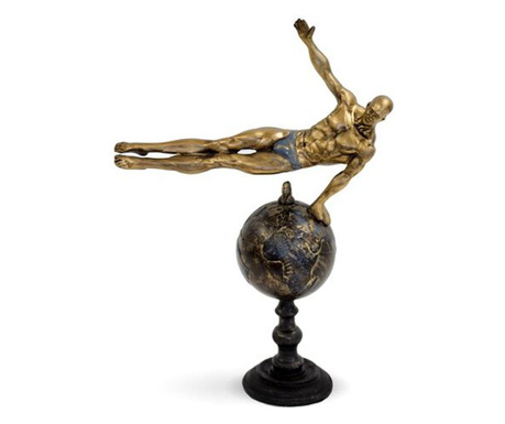 Figurina Athlet, auriu, 39x28x10 cm