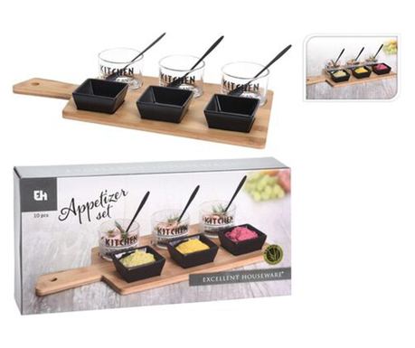 Set servire aperitive, 10 piese